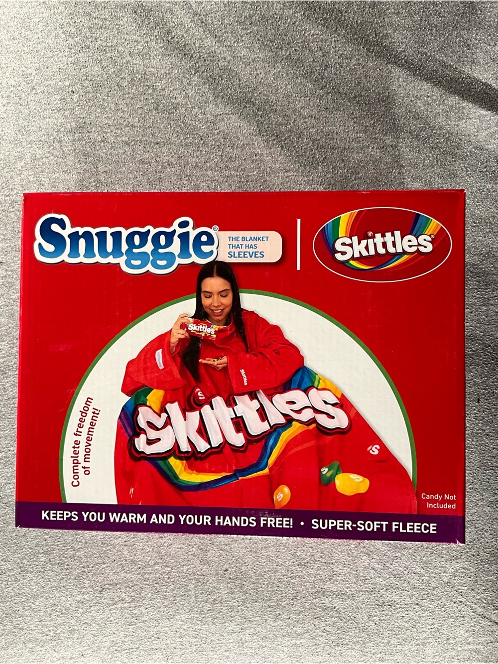 NIB Skittles x Snuggie Wearable Blanket - Rare Branded Collectible!